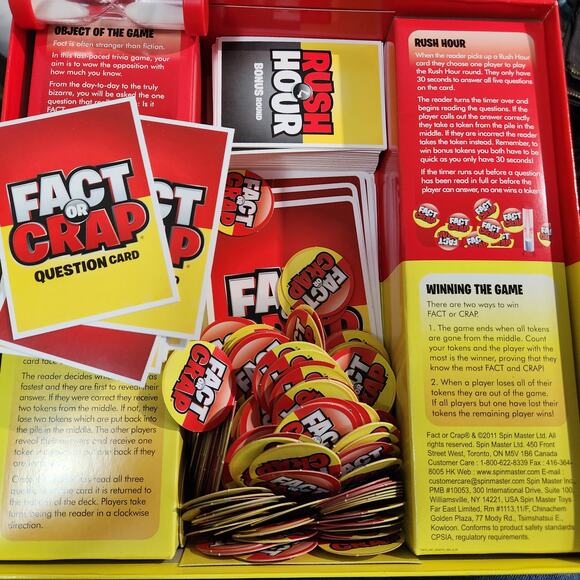 Fact Or Crap Trivia Party Board Game All Pieces included Fun Icebreaker Holiday - Picture 7 of 10